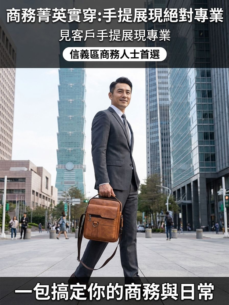 【東京樂天 NO.1】社長御用・極致工藝頭層牛皮商務包