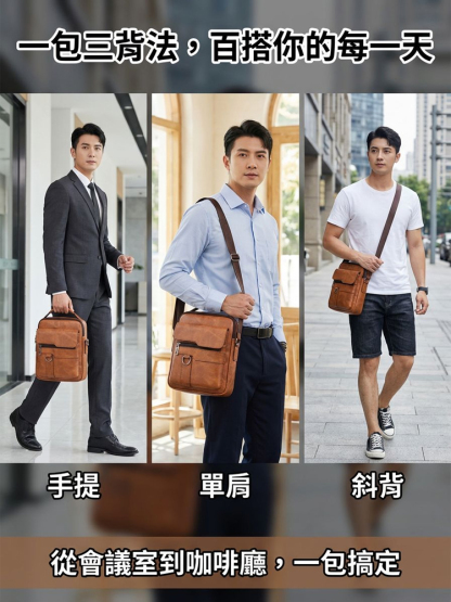 【東京樂天 NO.1】社長御用・極致工藝頭層牛皮商務包