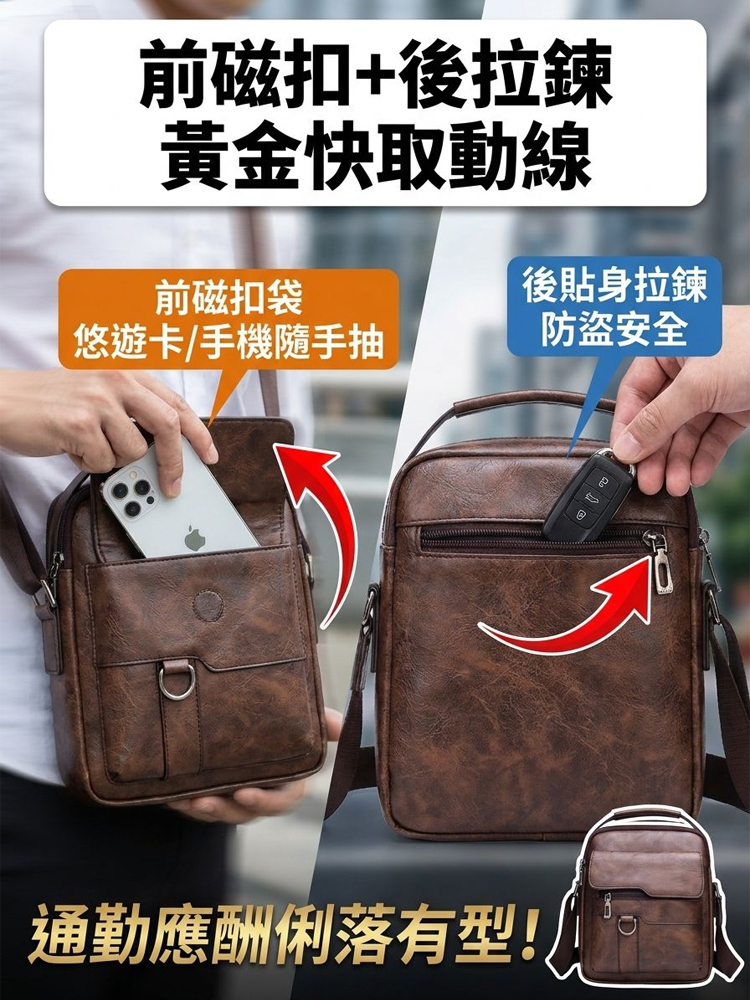 【東京樂天 NO.1】社長御用・極致工藝頭層牛皮商務包