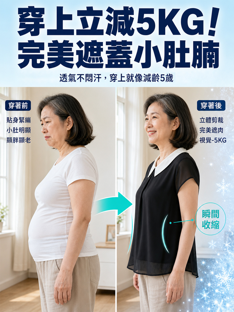新款減齡顯瘦氣質雪紡衫
