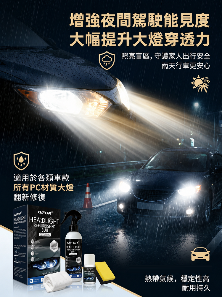 【秒煥新】汽車大燈清潔噴霧