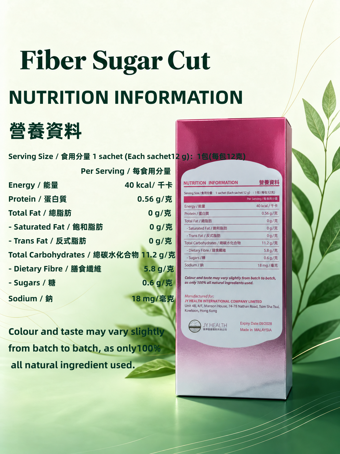 Fiber sugar cut