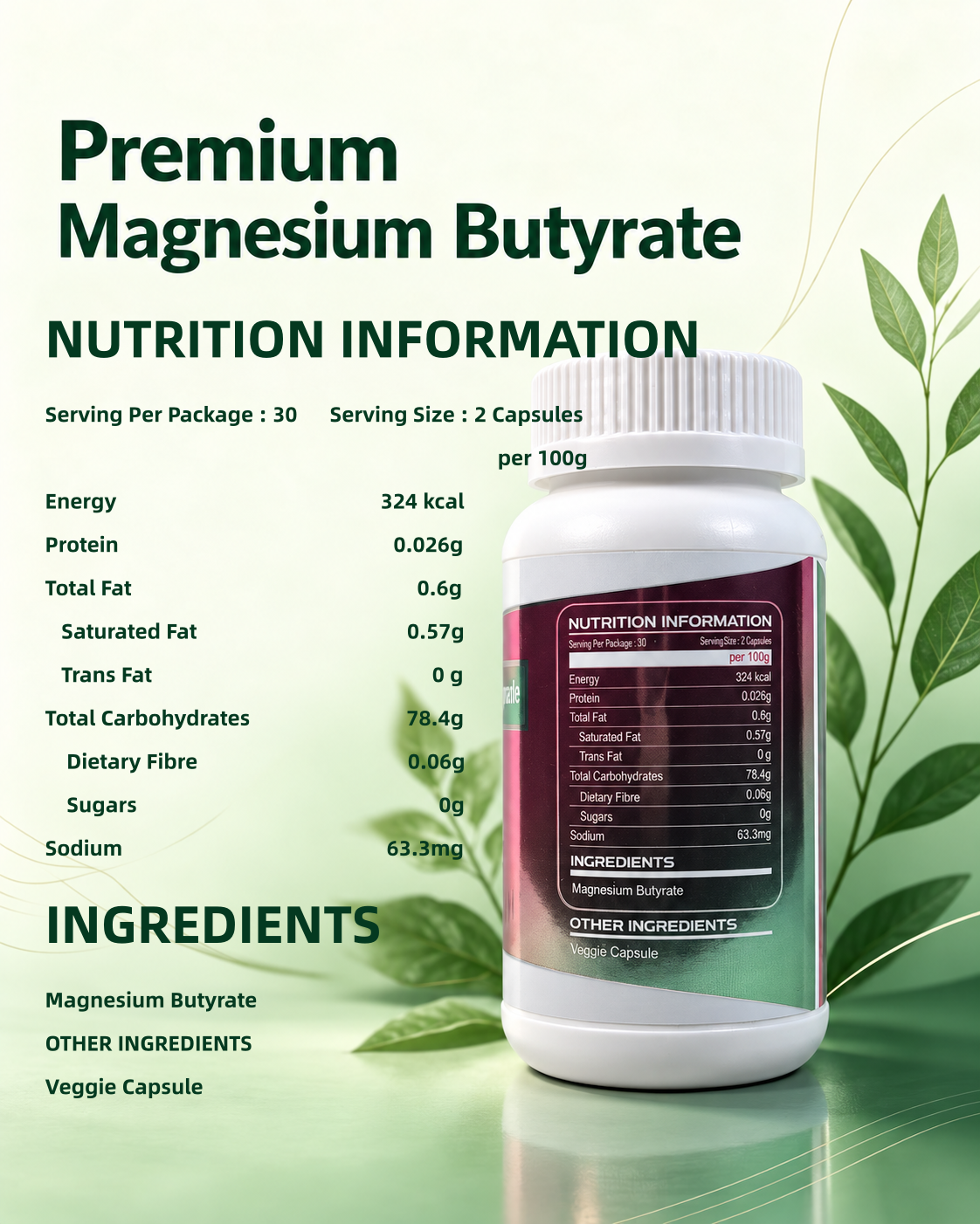Premium Magnesium Butyrate