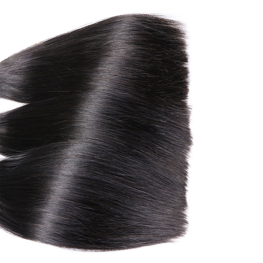 [Customized] 12A double drawn human hair bundle bone straight
