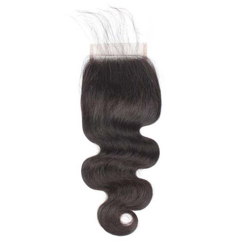 4x4 human hair closure body wave