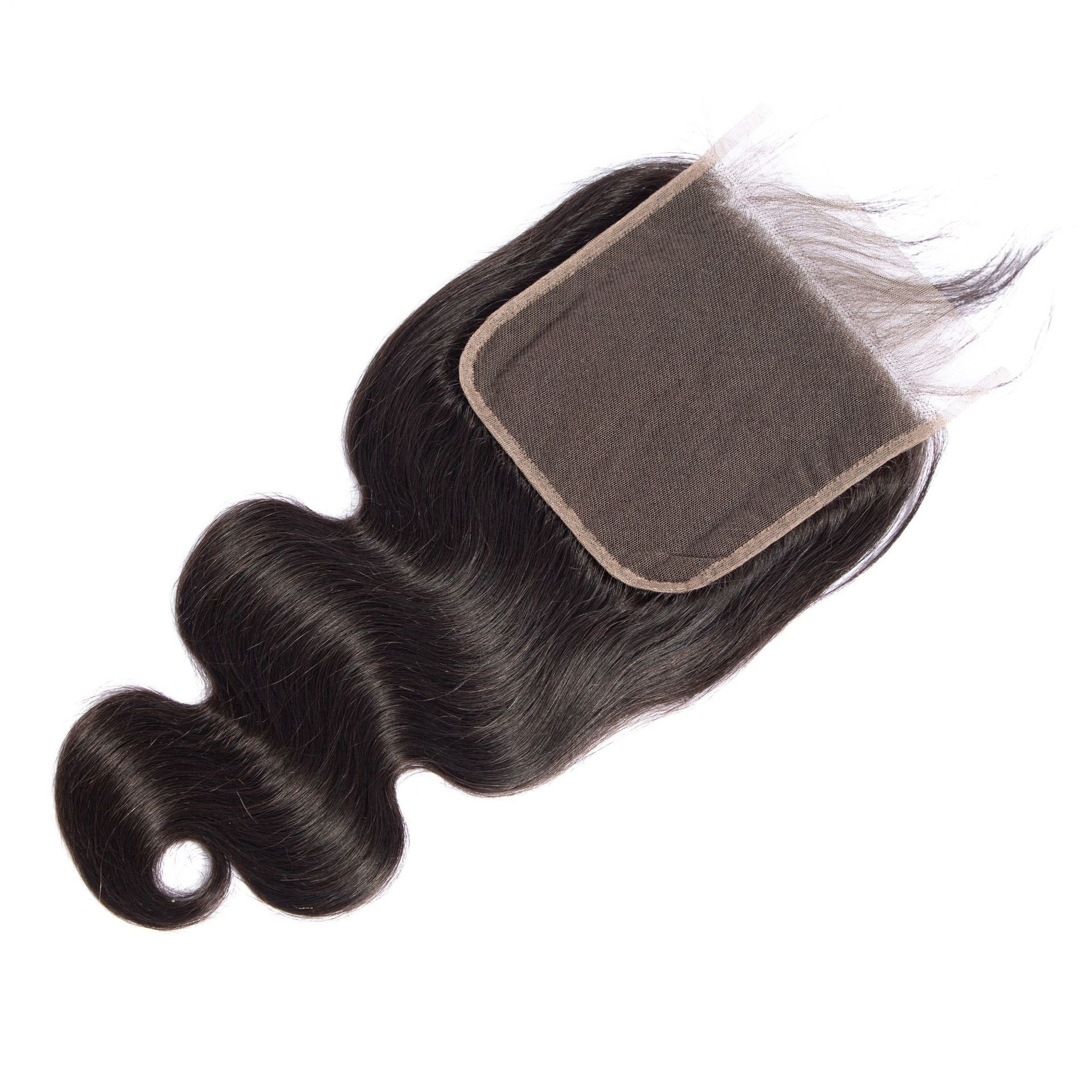 5x5 human hair closure body wave