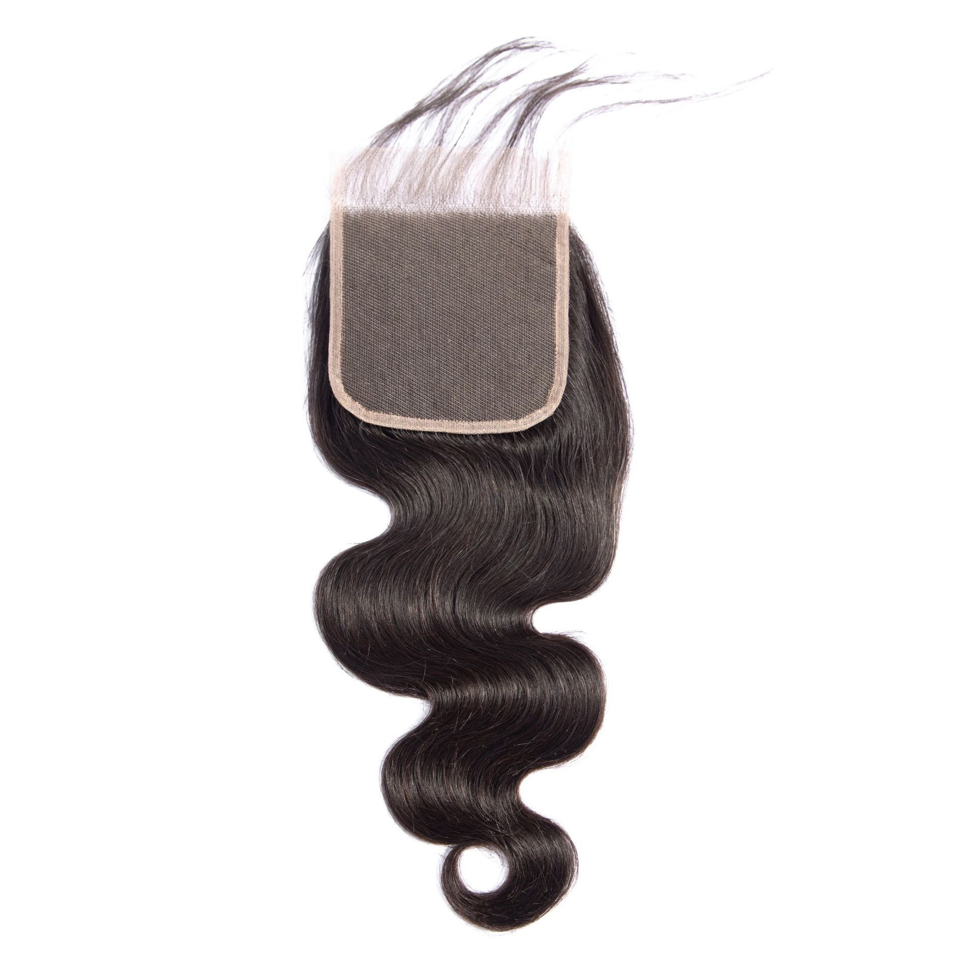5x5 human hair closure body wave
