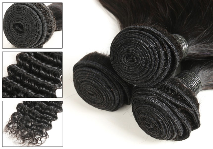 8A remy human hair bundle deep wave