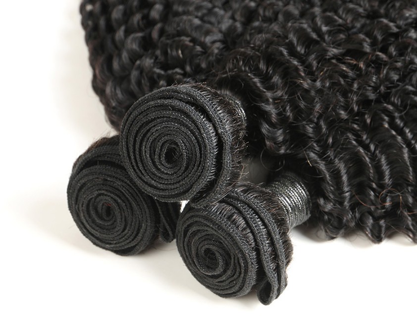 8A remy human hair bundle kinky curl