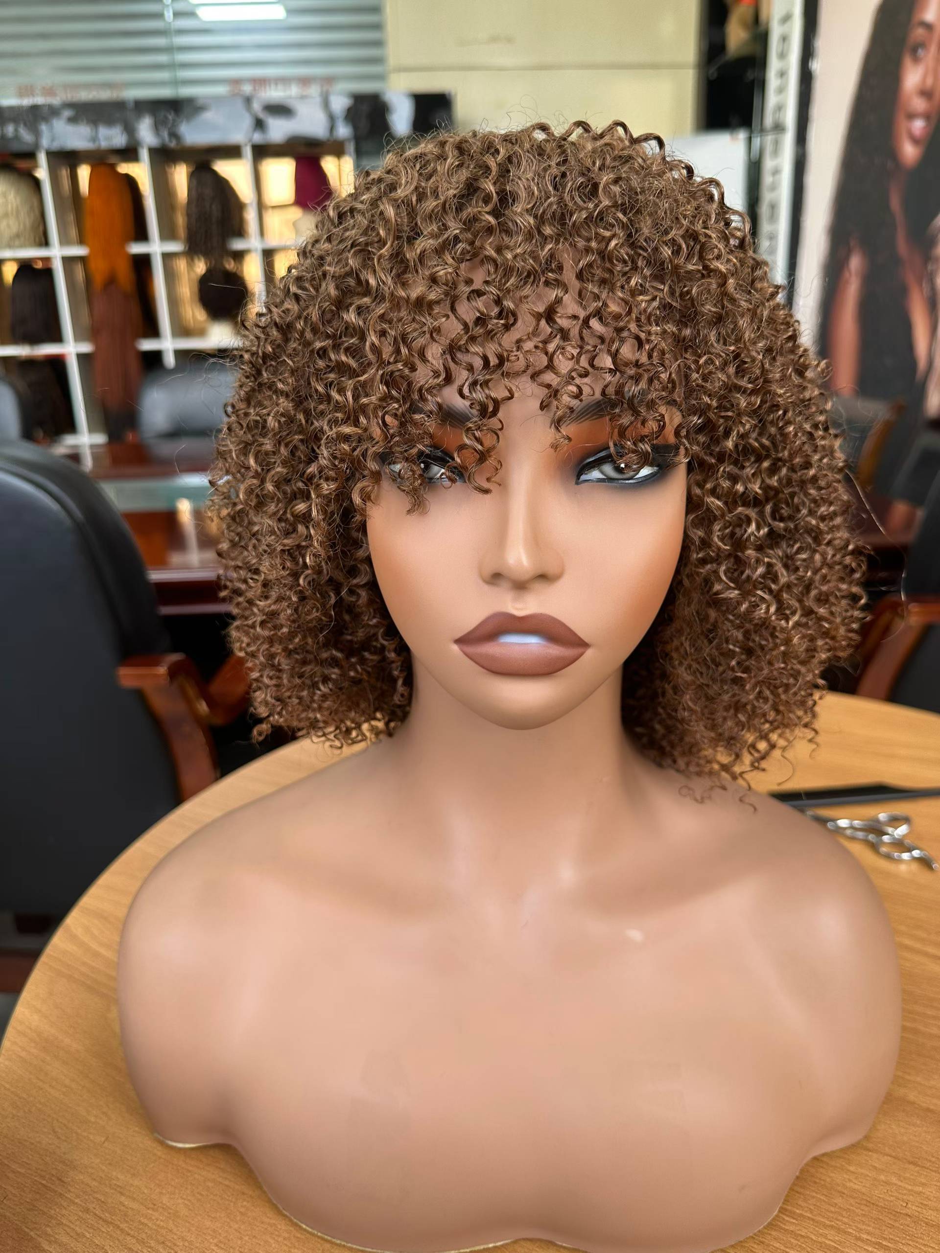 machine made wig afro kinky curl TP4/27