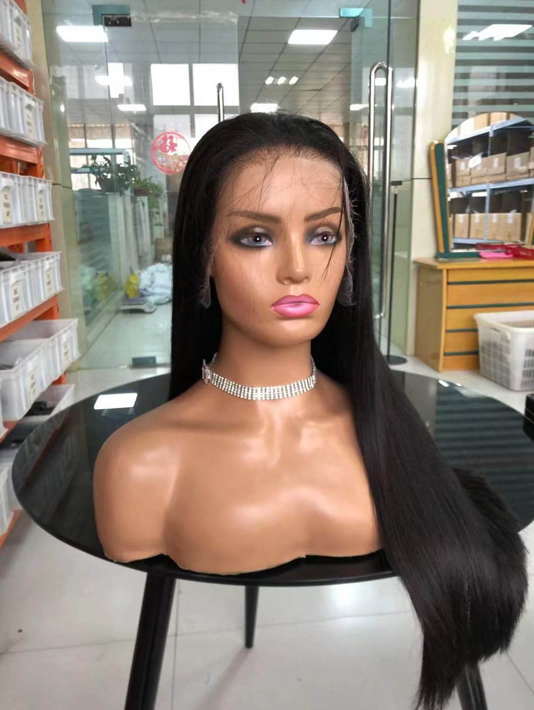 [Customized]12A double drawn 13x4 lace frontal wig straight