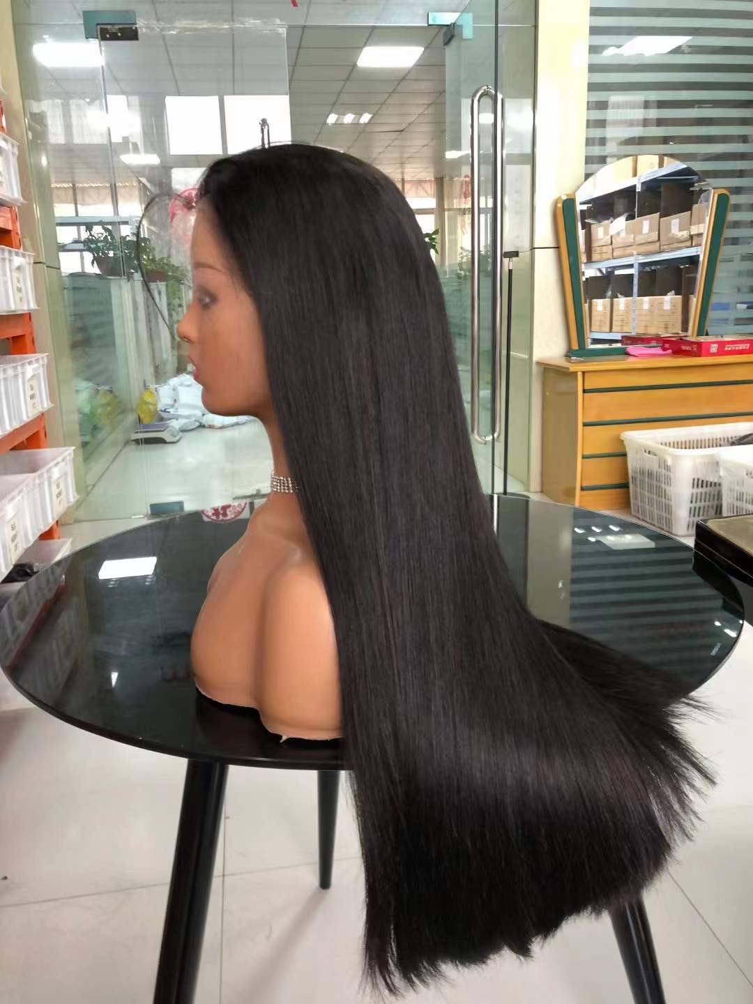 [Customized]12A double drawn 13x4 lace frontal wig straight