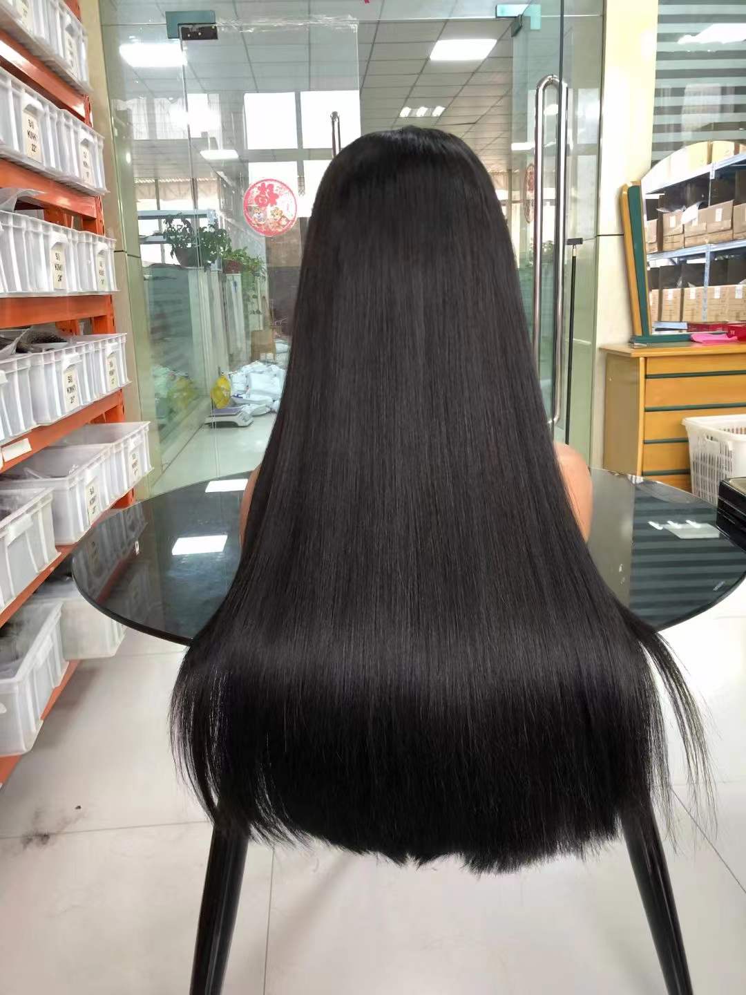 [Customized]12A double drawn 13x4 lace frontal wig straight