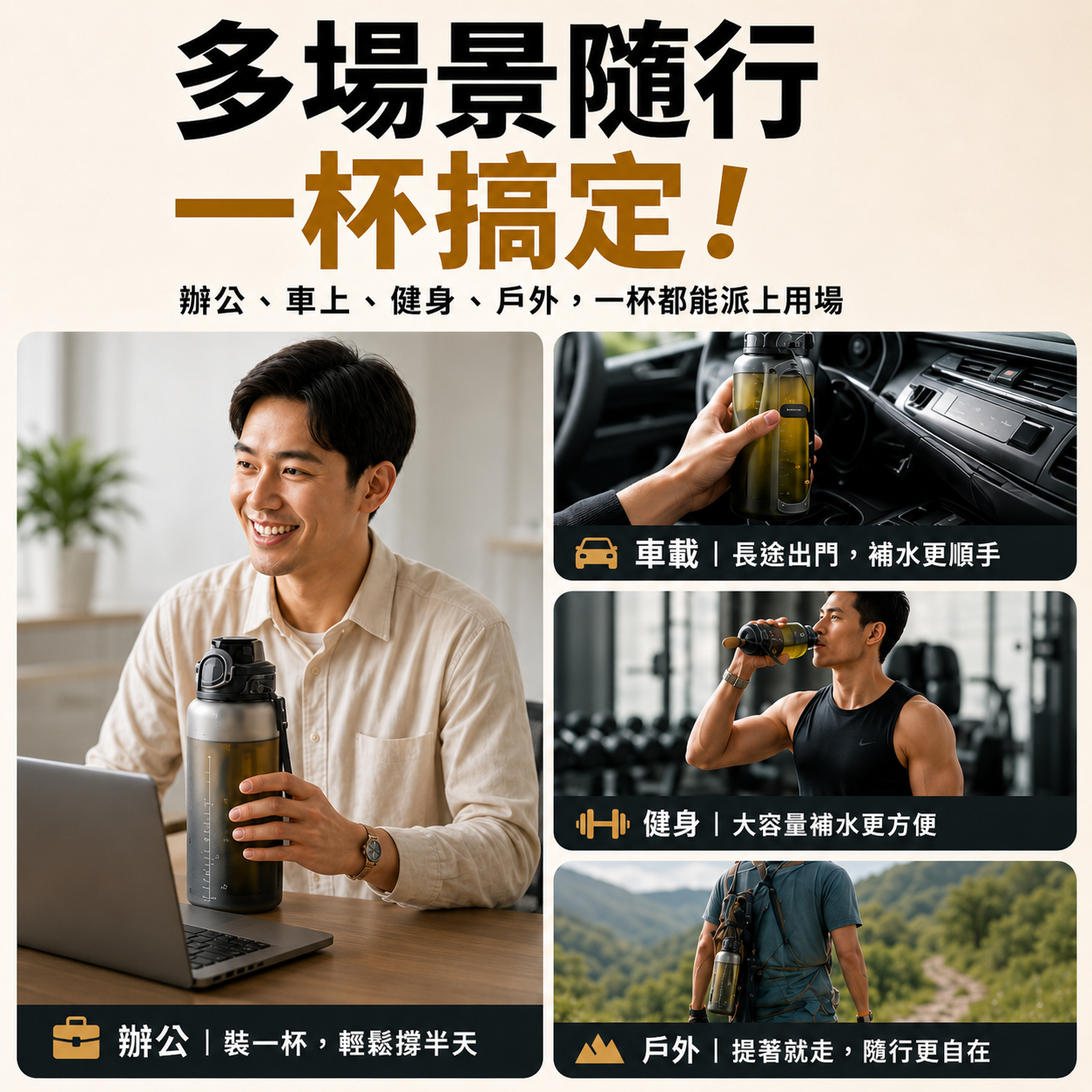 大容量隨行泡茶杯｜茶水分離設計・1100ML / 1600ML容量選擇