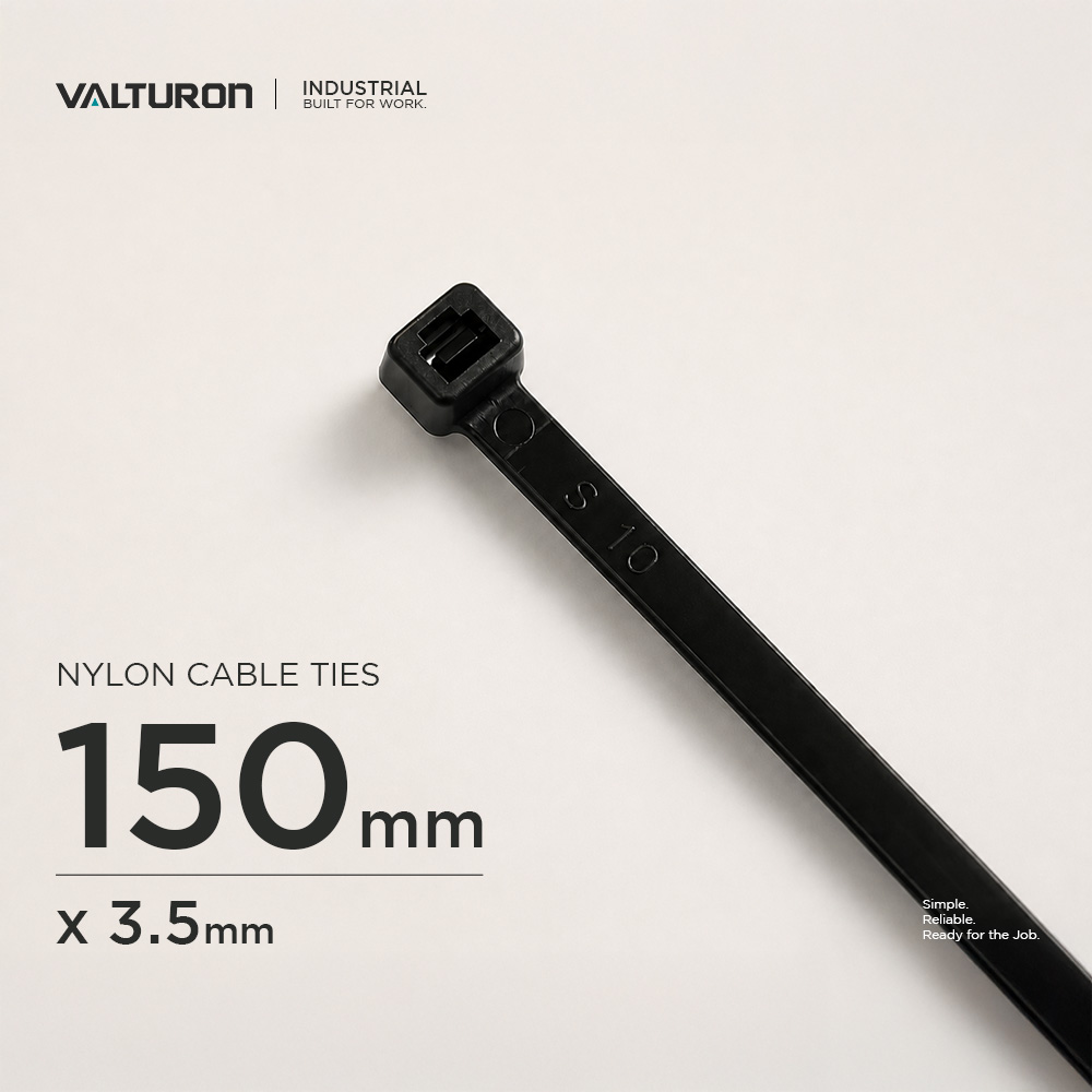VALTURON Nylon Cable Ties – 150mm × 3.5mm