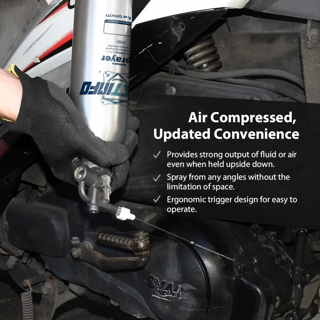 FIRSTINFO A1638Y5 Refillable Pressure Sprayer 620ml + 5 Nozzles / Aluminum Thickened Can, 140 Psi