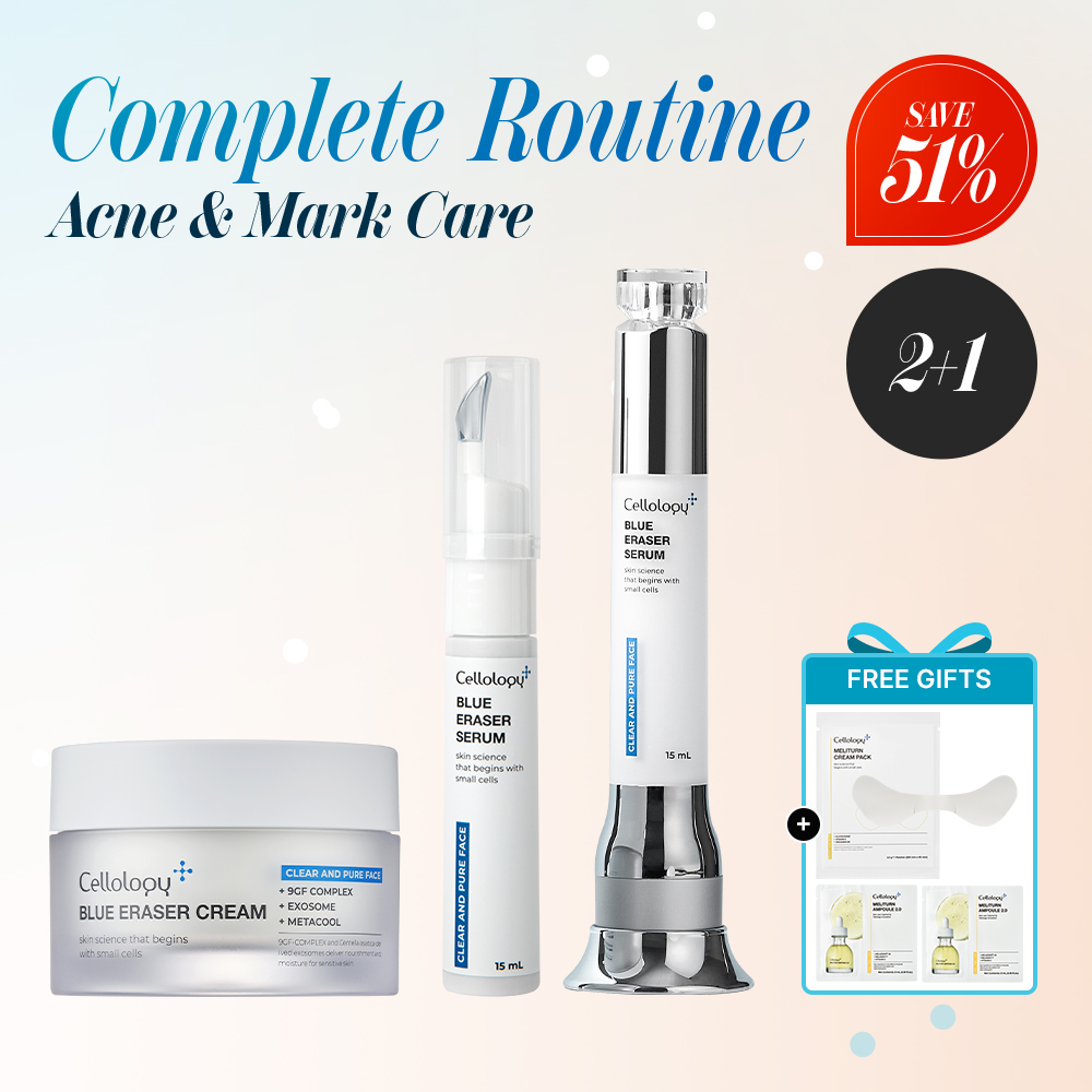 [COMPLETE ROUTINE] Blue Eraser Cream 1 + Serum 1 + Serum Refill 1 | 🎁 FREE: 1 Meliturn Cream Pack + 2 Ampoule Sachets
