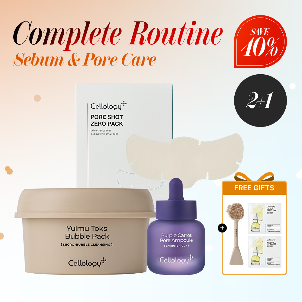 [COMPLETE ROUTINE] Yulmu Pack 1 + Purple Carrot Pore Ampoule 1 + Pore Shot Zero Ampoule 1box (8ea) | 🎁 FREE: 1 Cleaning Brush + 2 Meliturn Ampoule Sachets