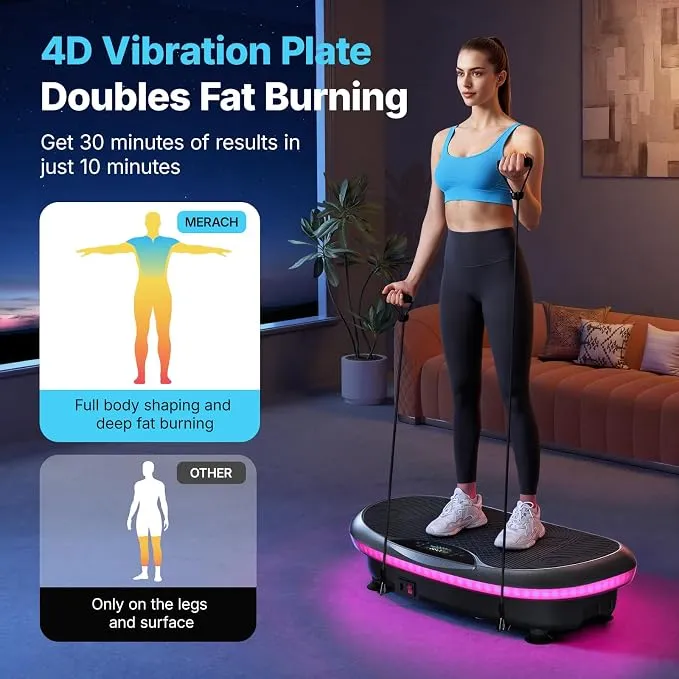 💥Save up to 70% — Limited-time offer: Prices start at just $35. 💥Merach Vibration Fitness Plate — A 4D full-body workout vibration platform that supports lymphatic drainage, fat loss, and muscle activation. Featuring Bluetooth connectivity and resistanc
