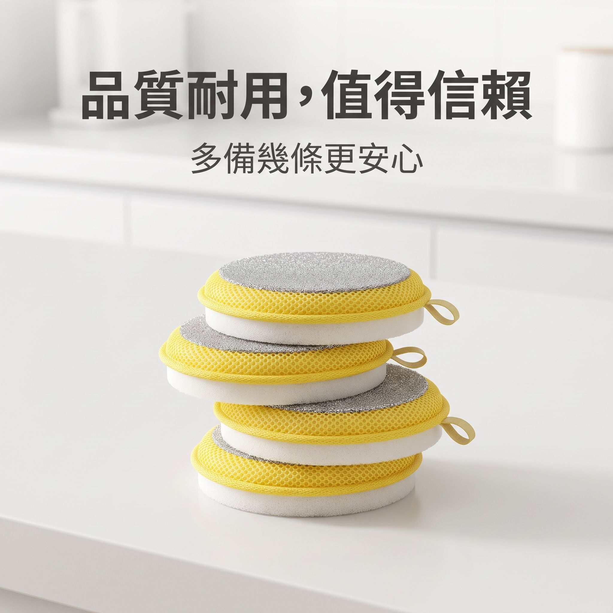 雙面材質洗碗清潔效果展示