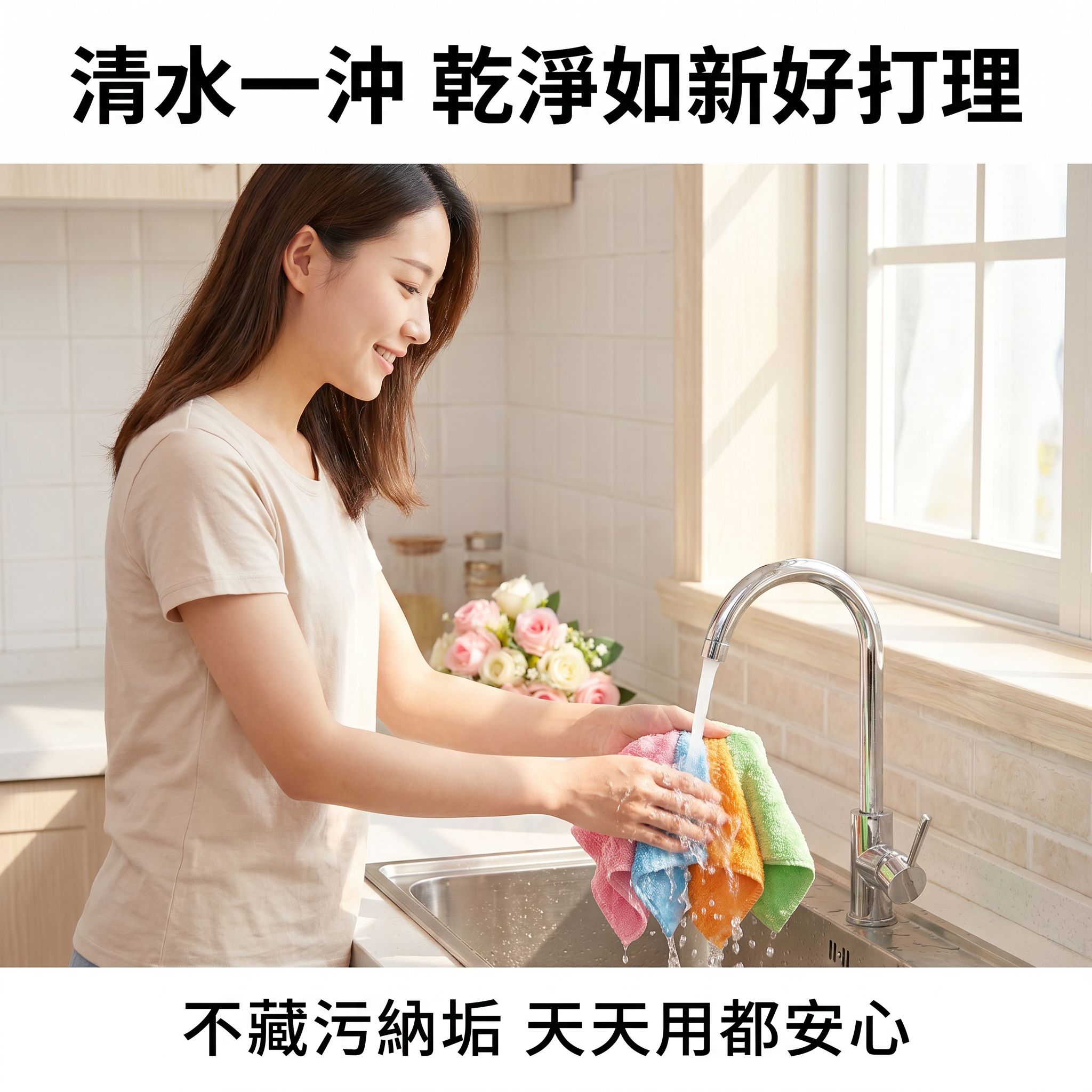 竹纖維洗碗巾適用各種廚房清潔場景
