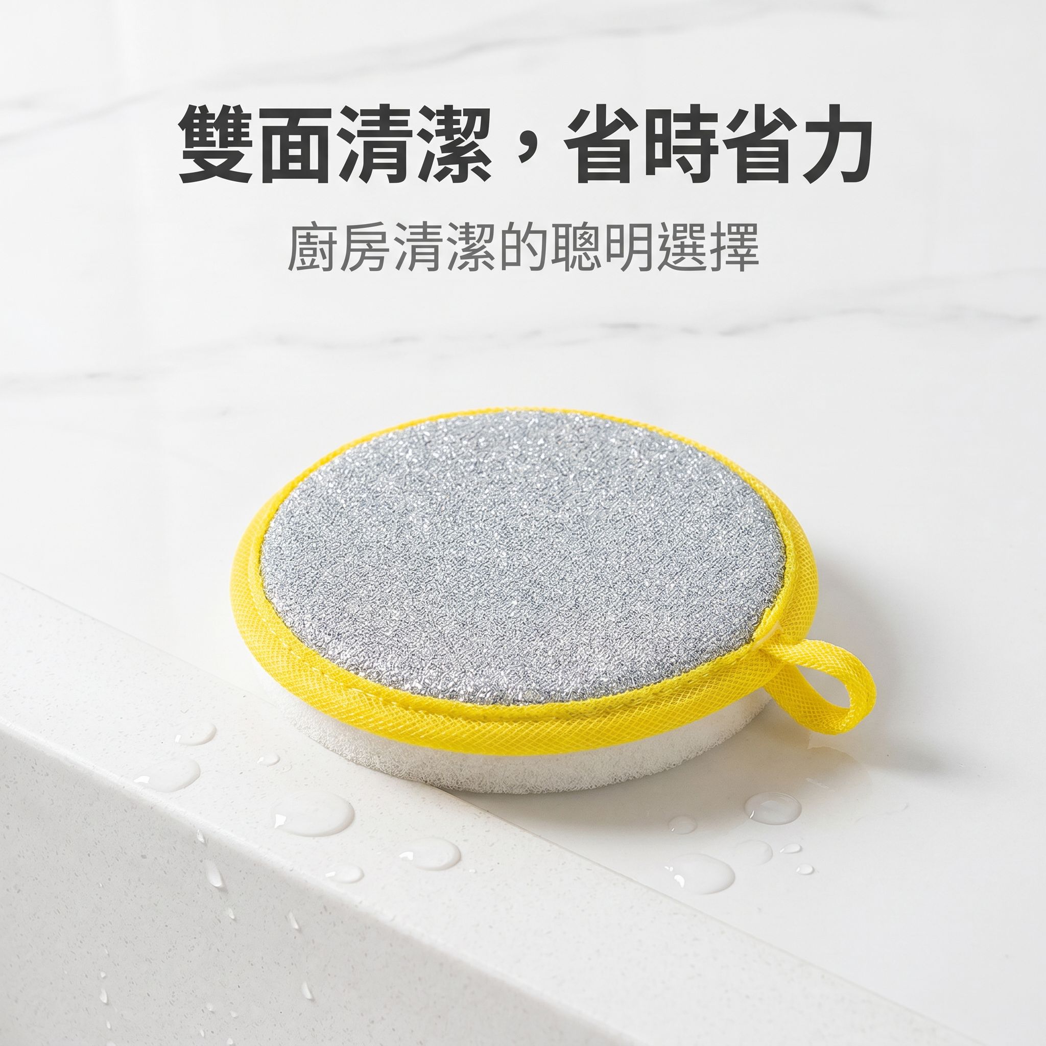圓形海綿雙面洗碗清潔刷產品外觀