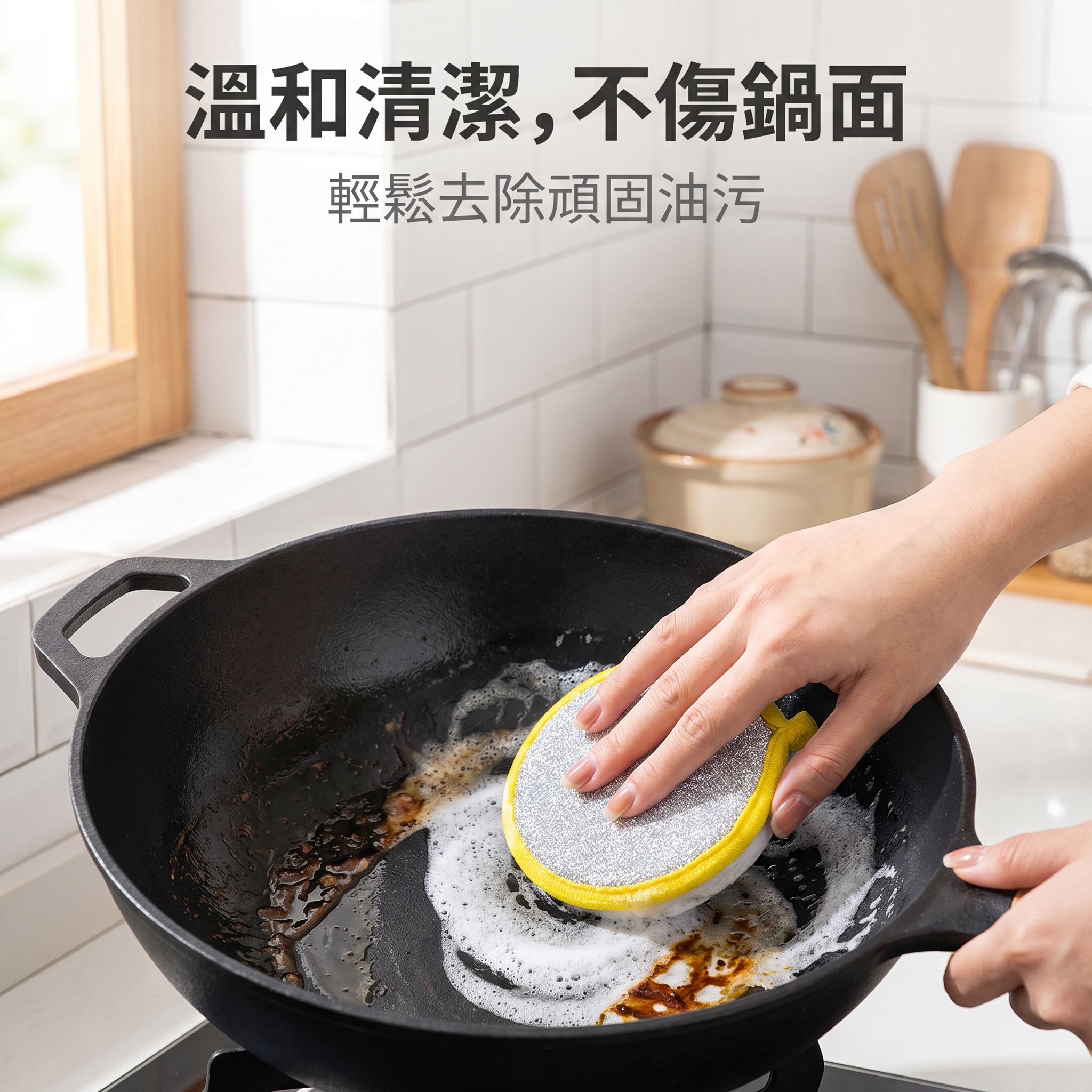 廚房必備雙面洗碗清潔刷
