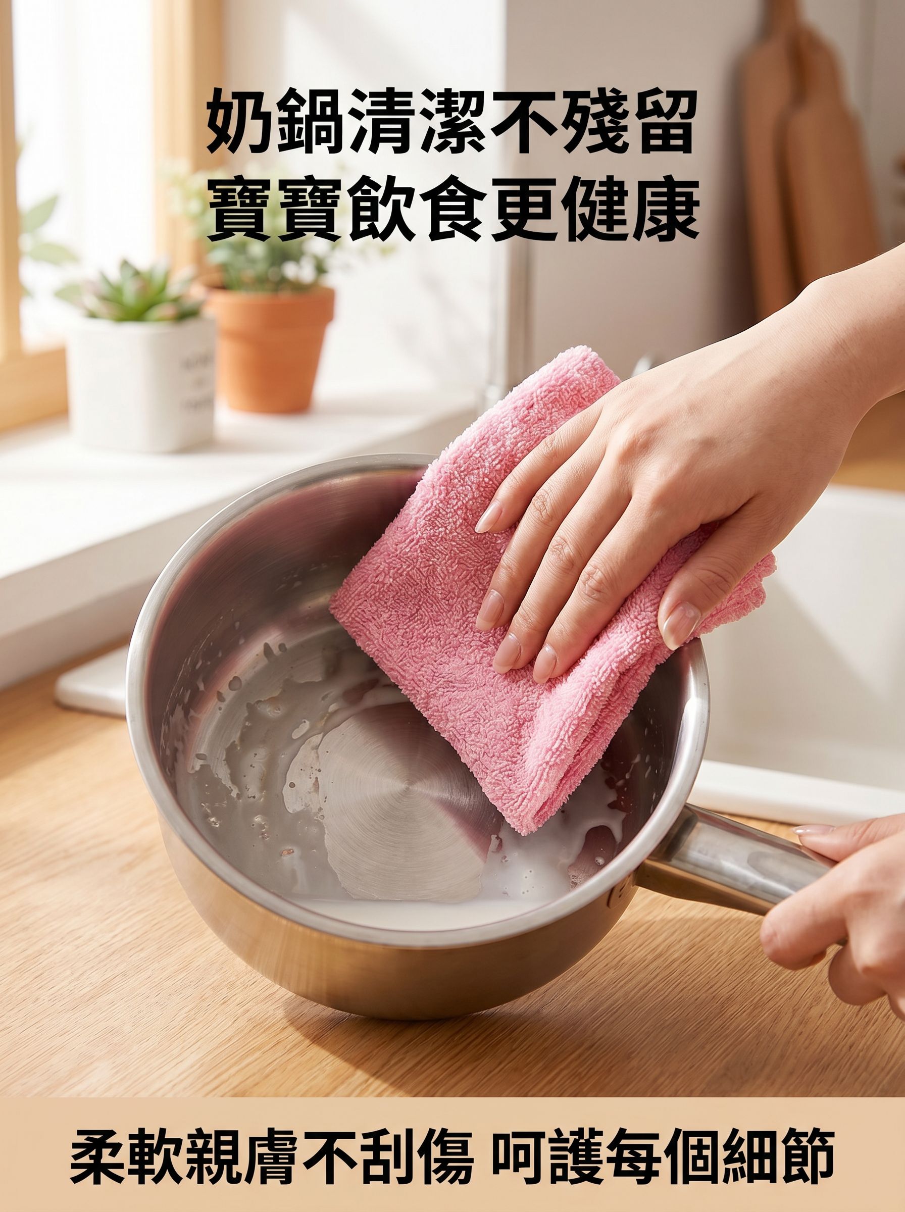 竹纖維洗碗巾快速晾乾，避免細菌滋生