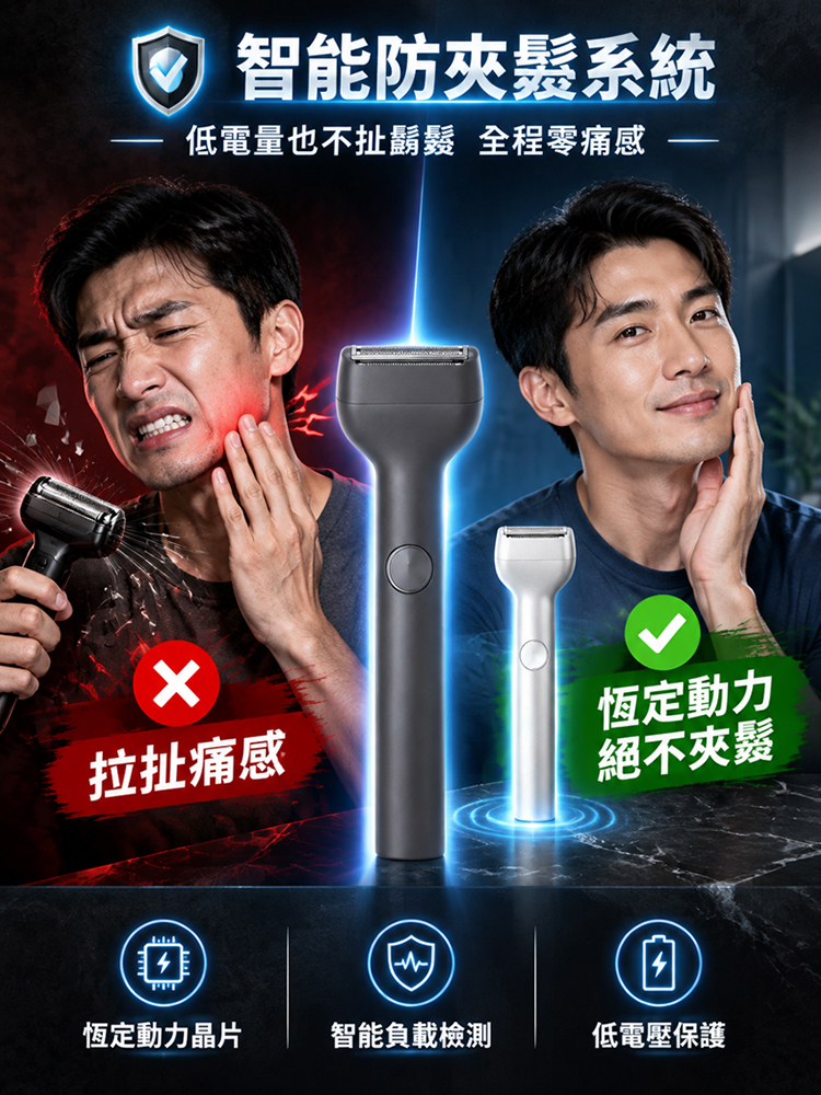 乾濕雙剃往復式刮鬍刀