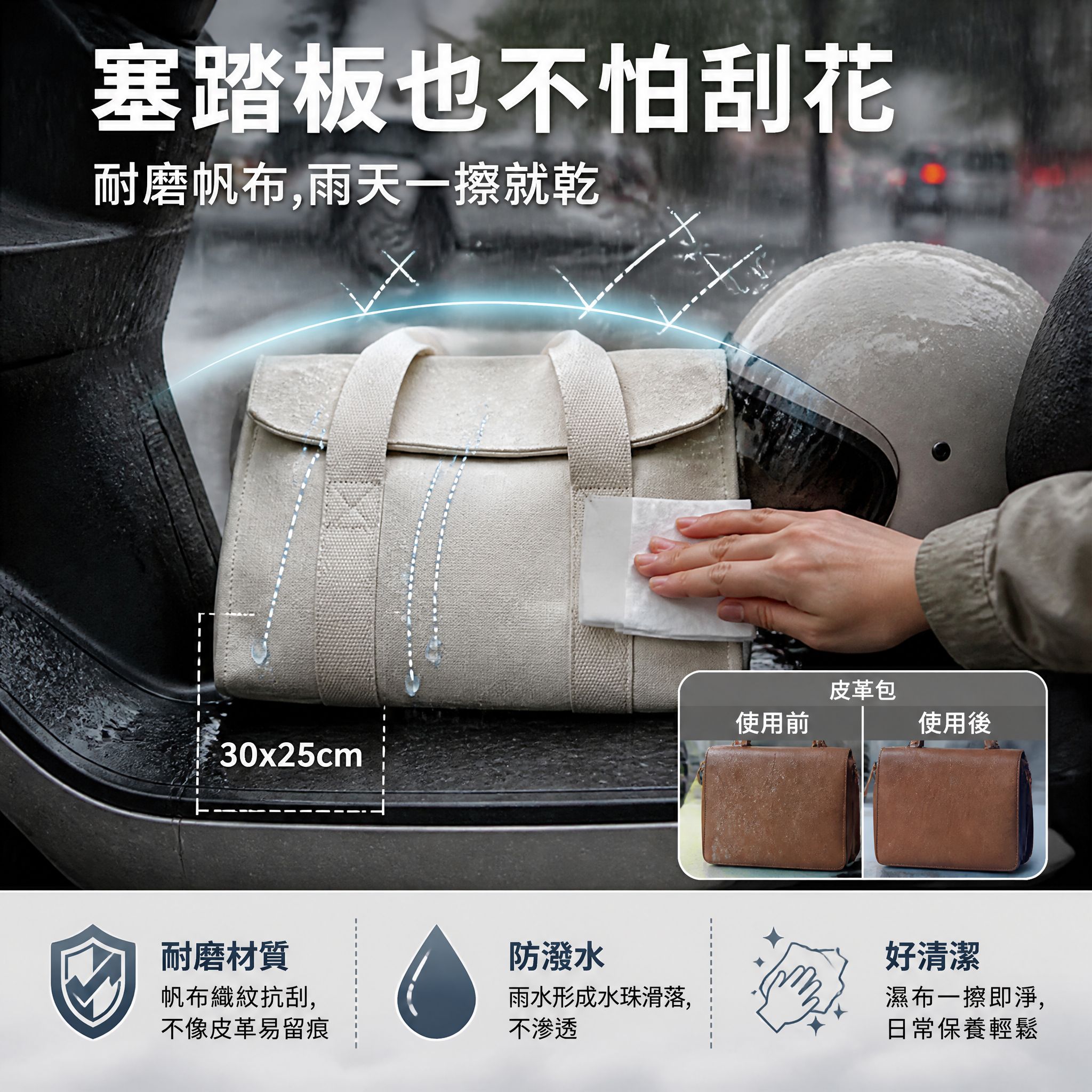 簡約帆布手提包