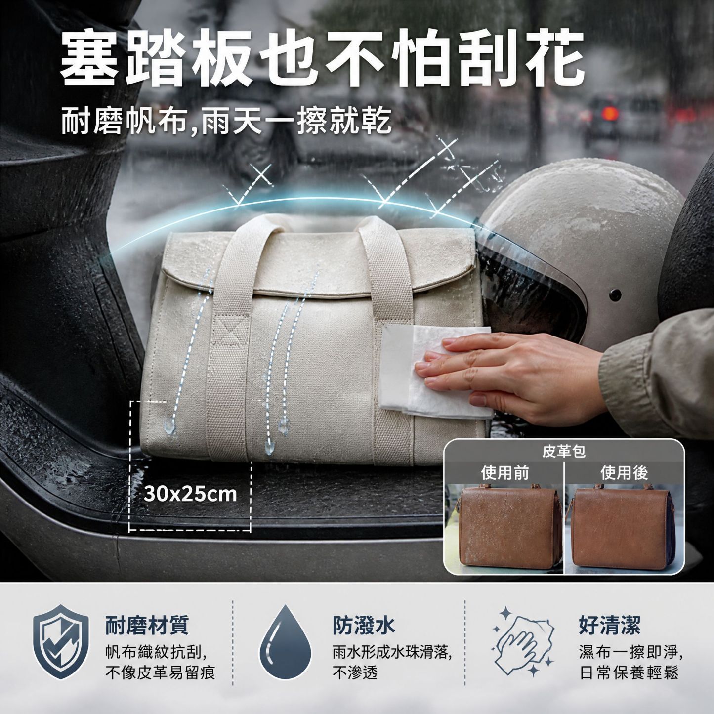 簡約帆布手提包