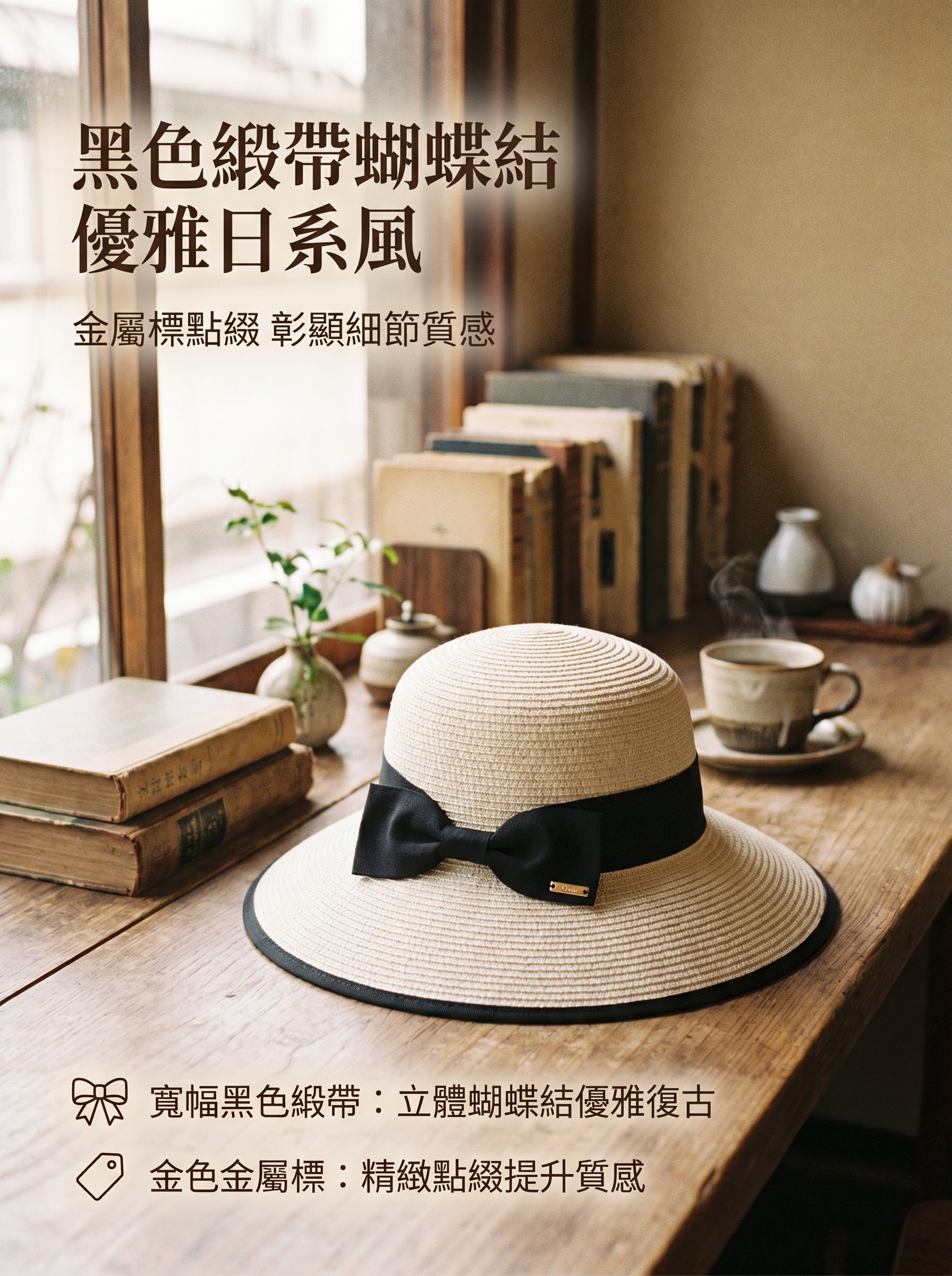 時尚大簷帽顯臉小防曬效果