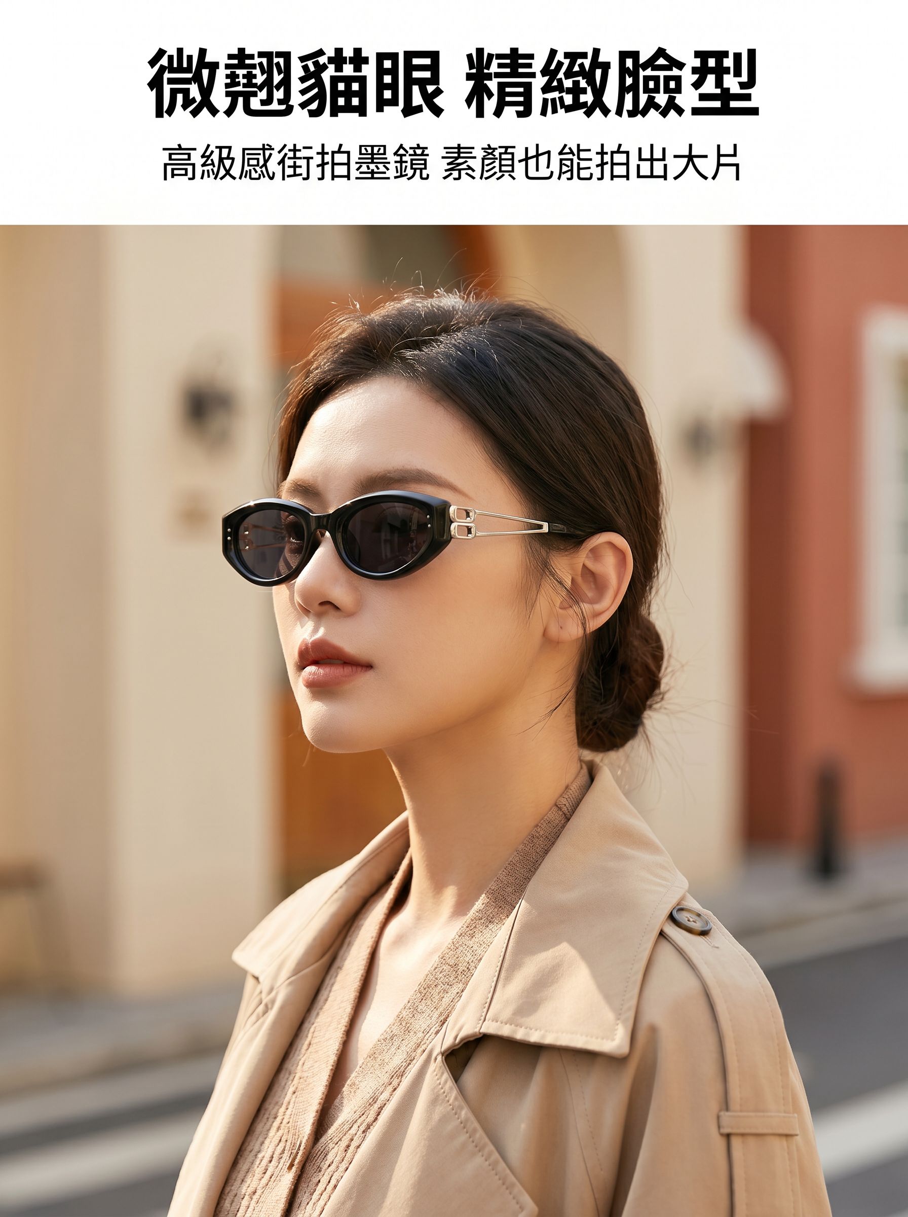高級感貓咪眼鏡框墨鏡展示圖