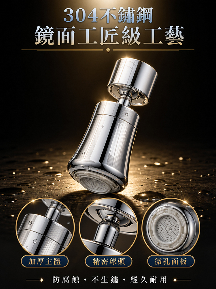 【老舊龍頭一秒升級】360度反冲洗自洁厨房水龙头接头