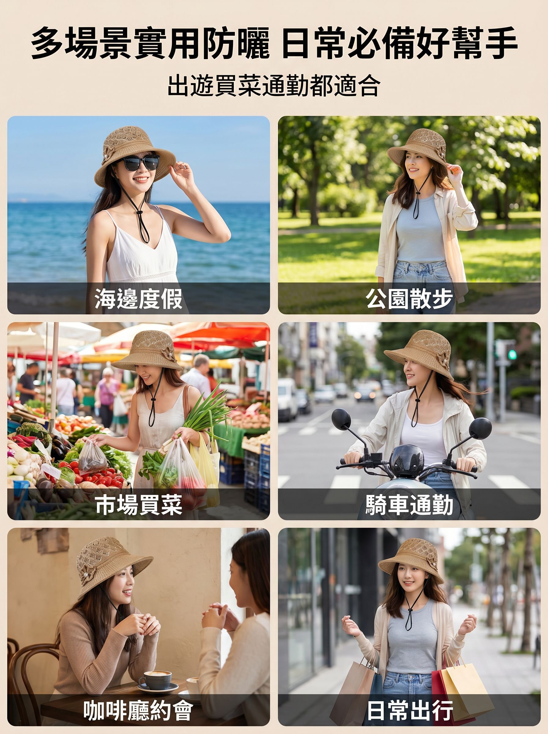 多色可選防風漁夫帽