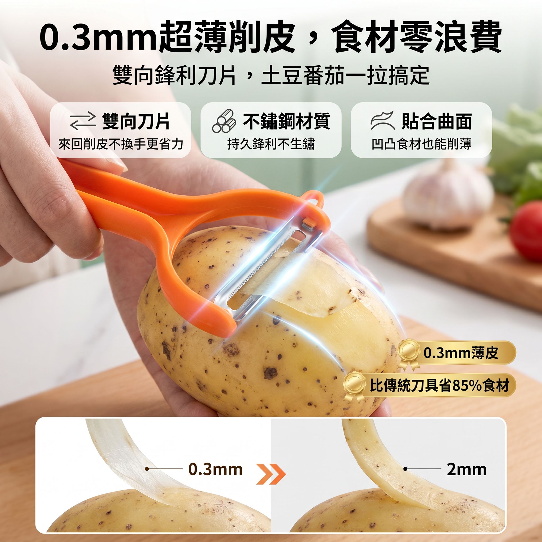 多功能削皮刀收納式家用廚房專用