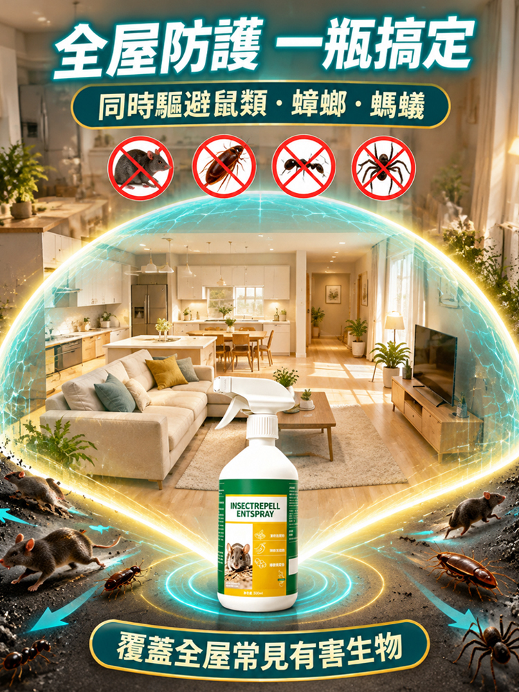 【一秒見效！ 】植物蟲鼠驅除噴劑