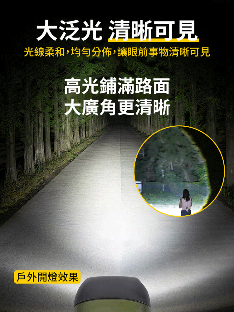 【升級款】太陽能手搖發電爆亮手電筒