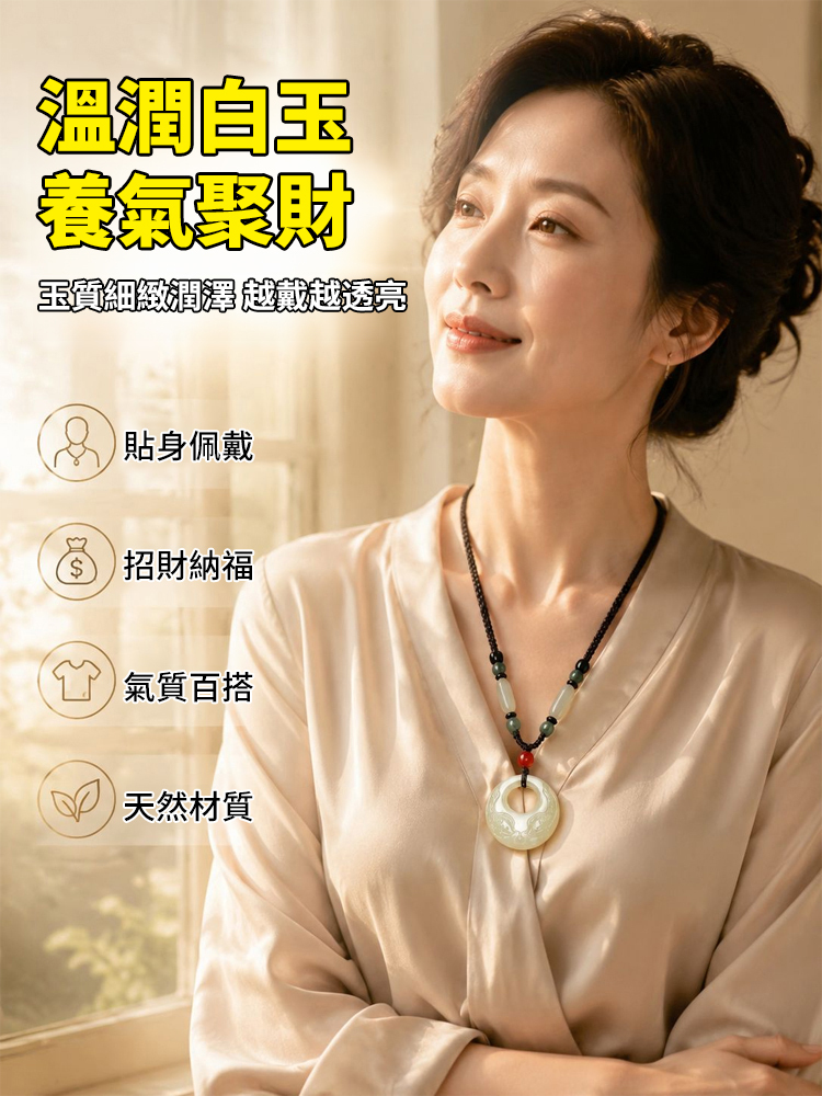【年年有餘】雙面魚白玉吊墜