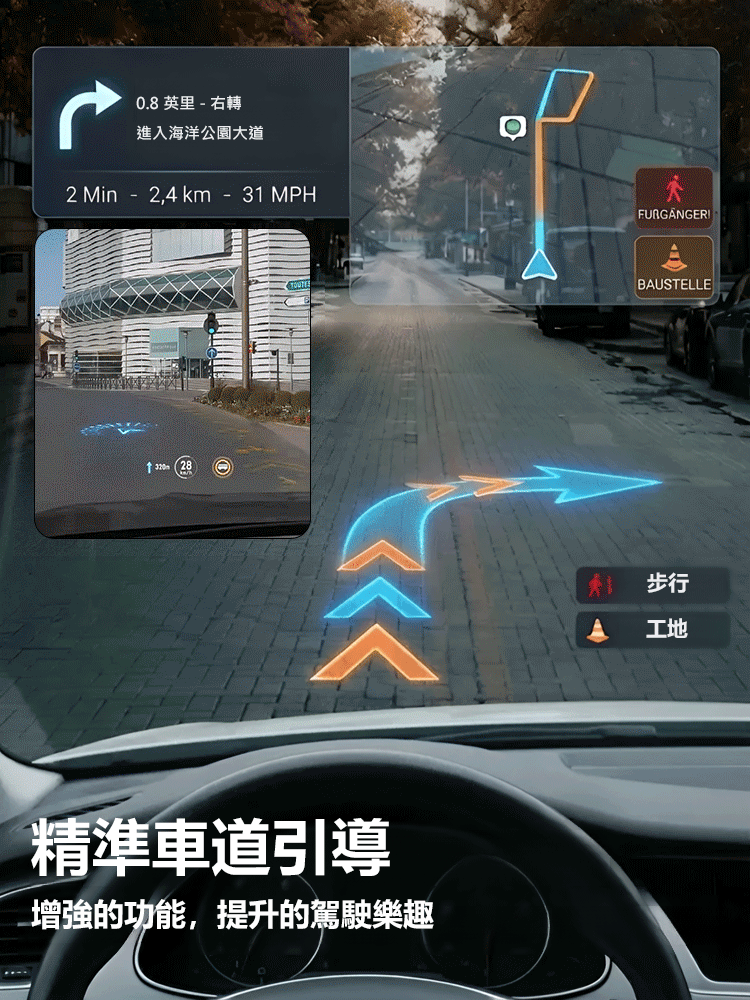 抬頭顯示HUD車載GPS數位速度表