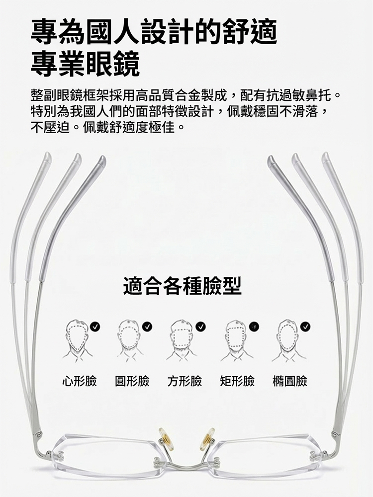 【設計師聯合打造】滿天星智慧變焦變色老花眼鏡