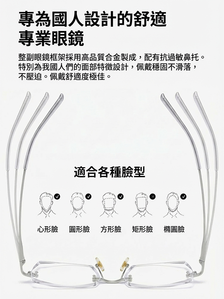 【設計師聯合打造】滿天星智慧變焦變色老花眼鏡