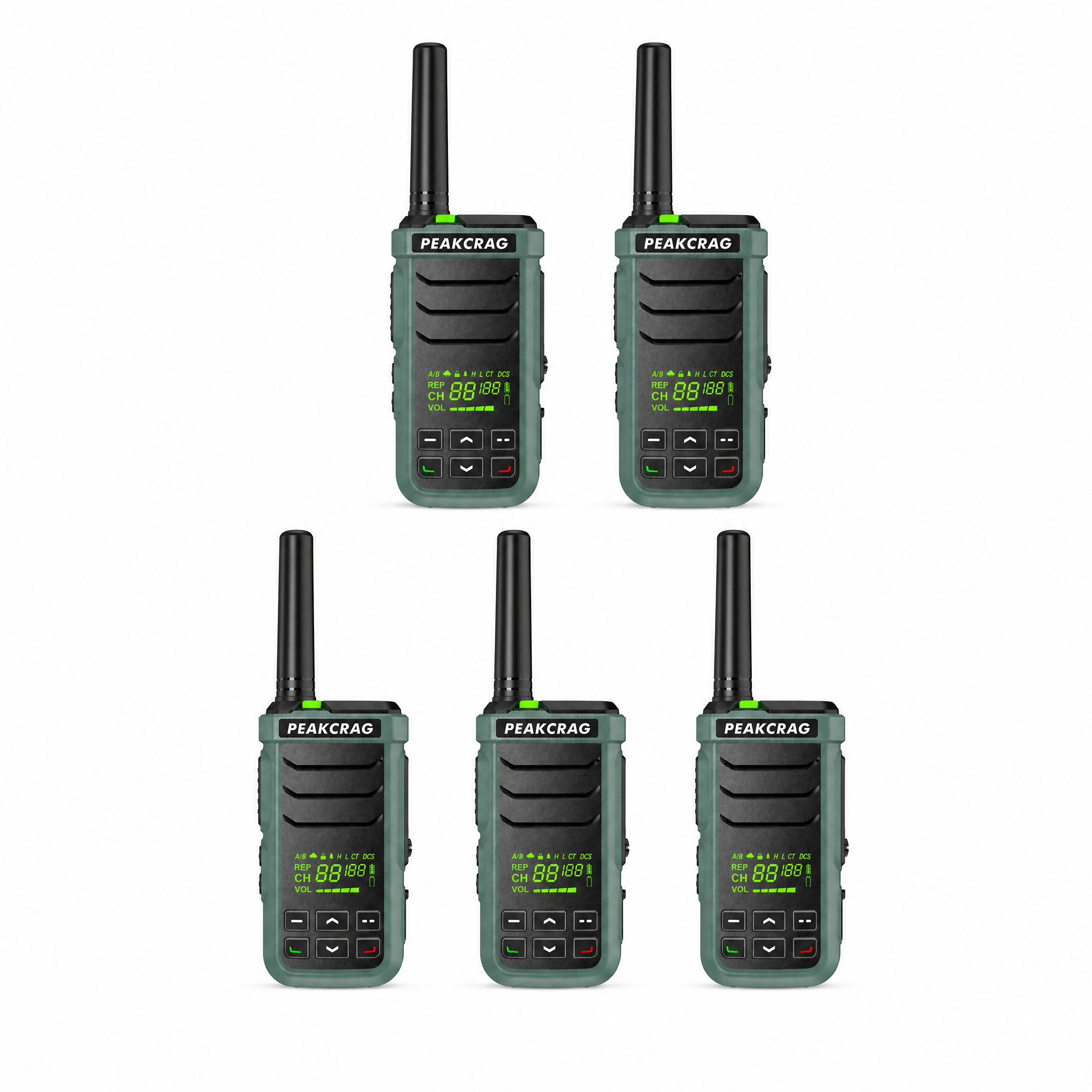 PEAKCRAG P21 Floating Walkie Talkie – IP68 Waterproof, -20°C~60°C All-Weather, Buoyant, for Boating & Outdoor Teams