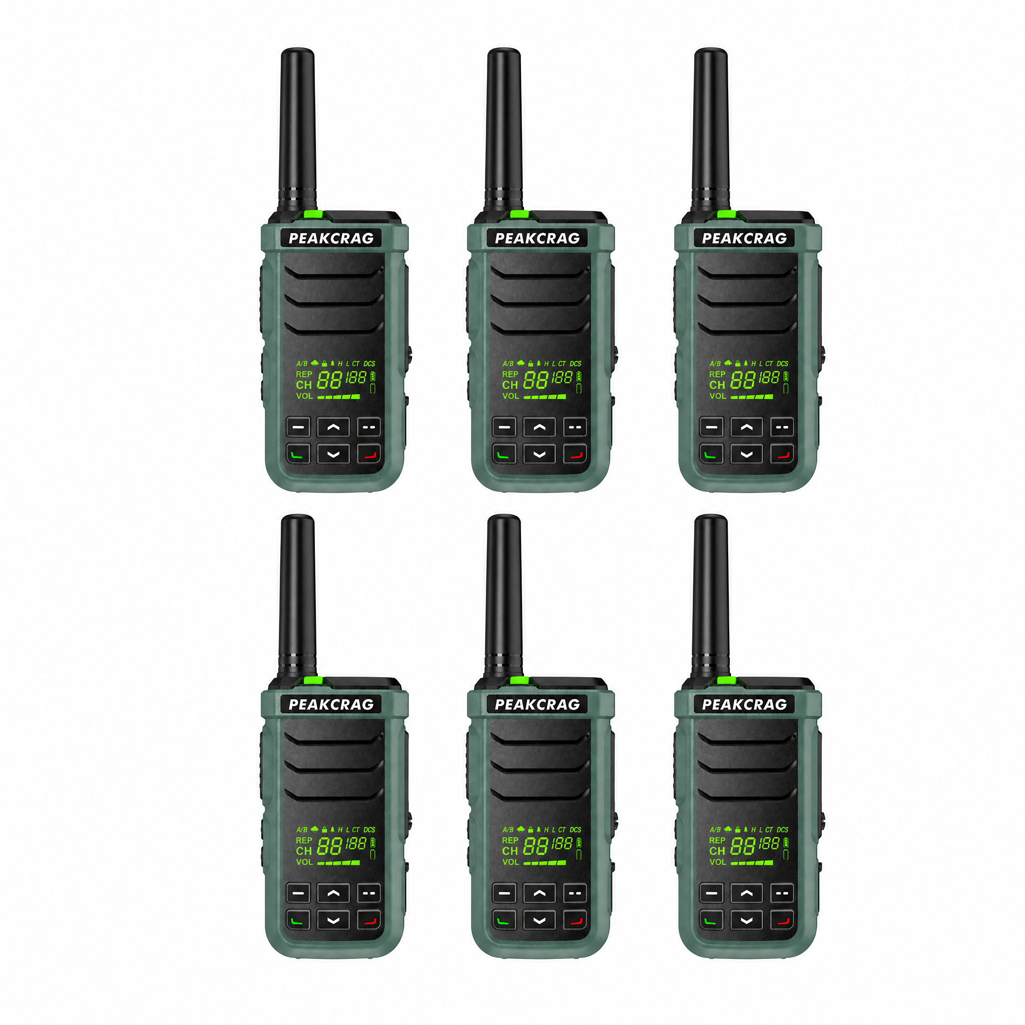 PEAKCRAG P21 Floating Walkie Talkie – IP67 Waterproof, -20°C~60°C All-Weather, Buoyant, for Boating & Outdoor Teams