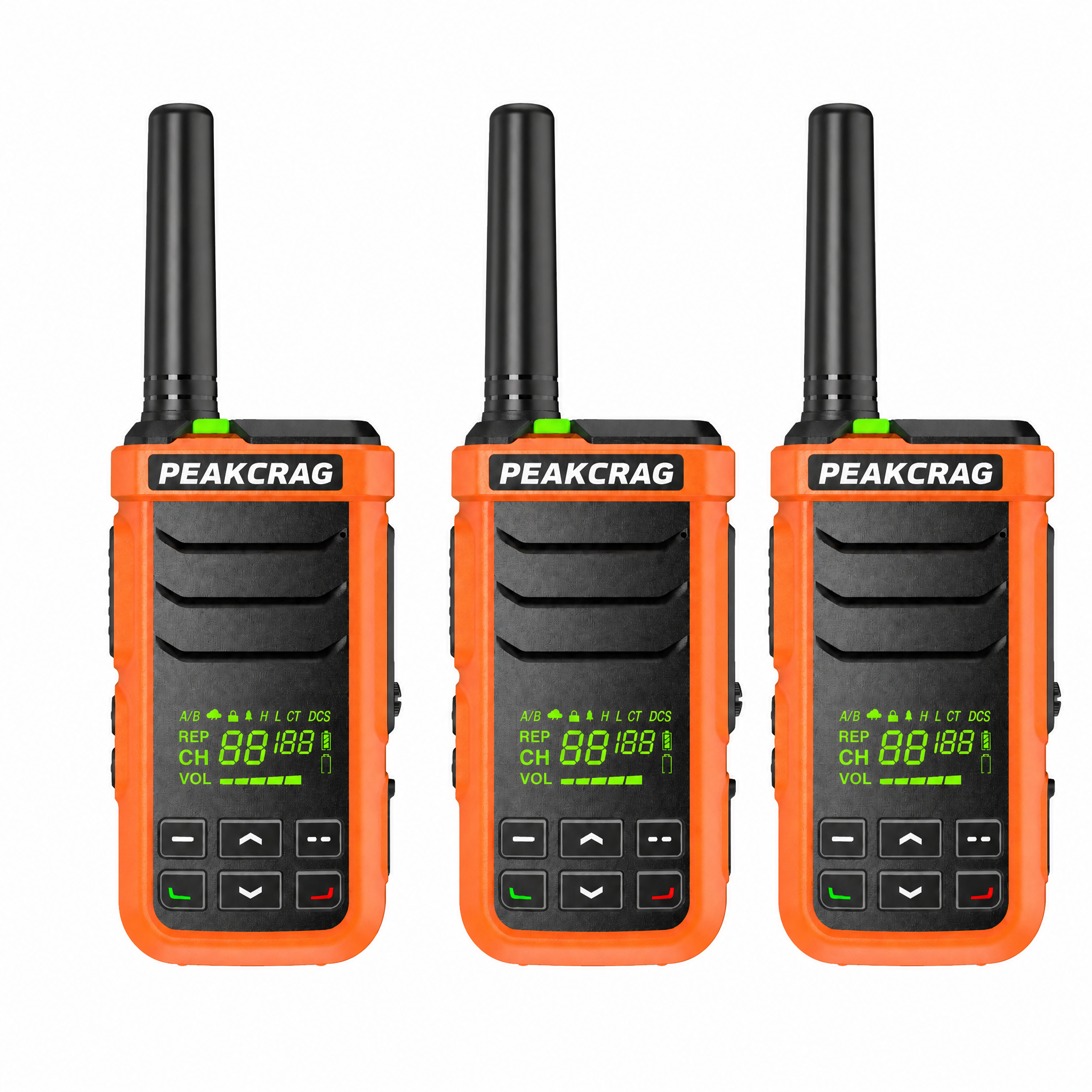 PEAKCRAG P21 Floating Walkie Talkie – IP68 Waterproof, -20°C~60°C All-Weather, Buoyant, for Boating & Outdoor Teams