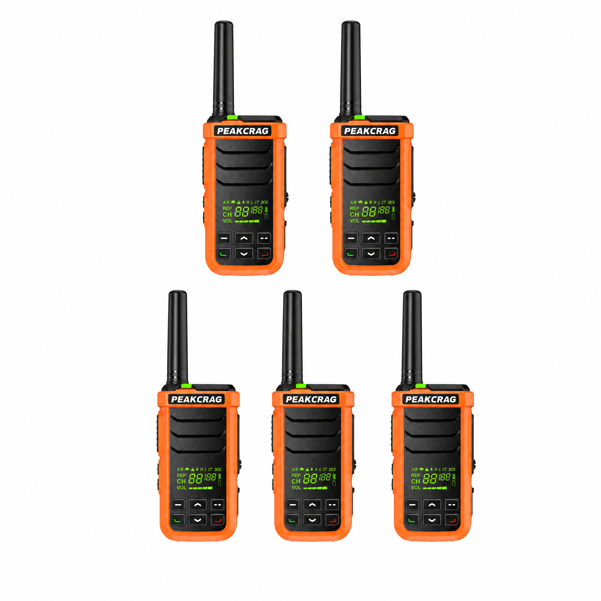 PEAKCRAG P21 Floating Walkie Talkie – IP68 Waterproof, -20°C~60°C All-Weather, Buoyant, for Boating & Outdoor Teams