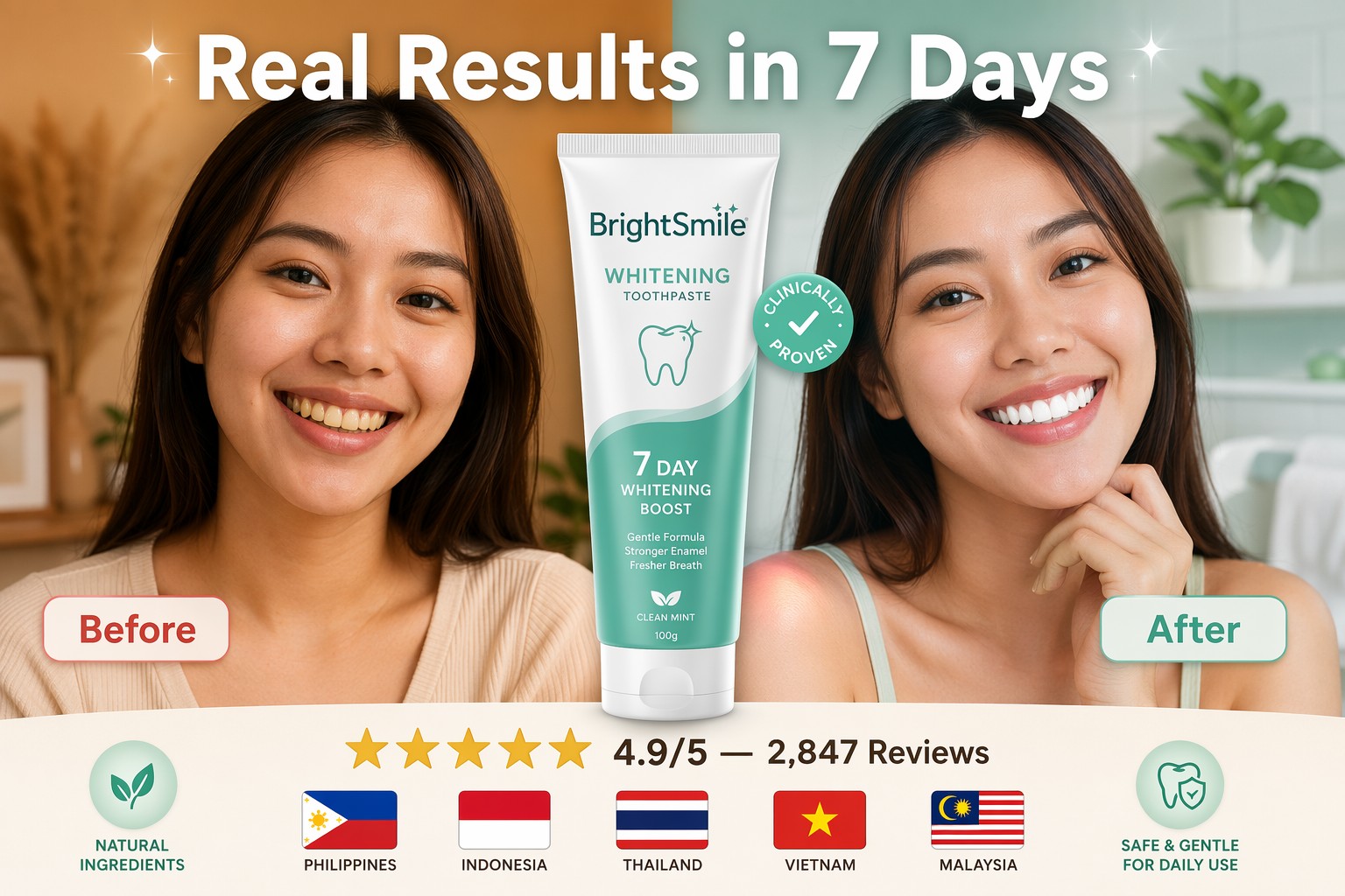 BrightSmile Real Results in 7 Days - Before After