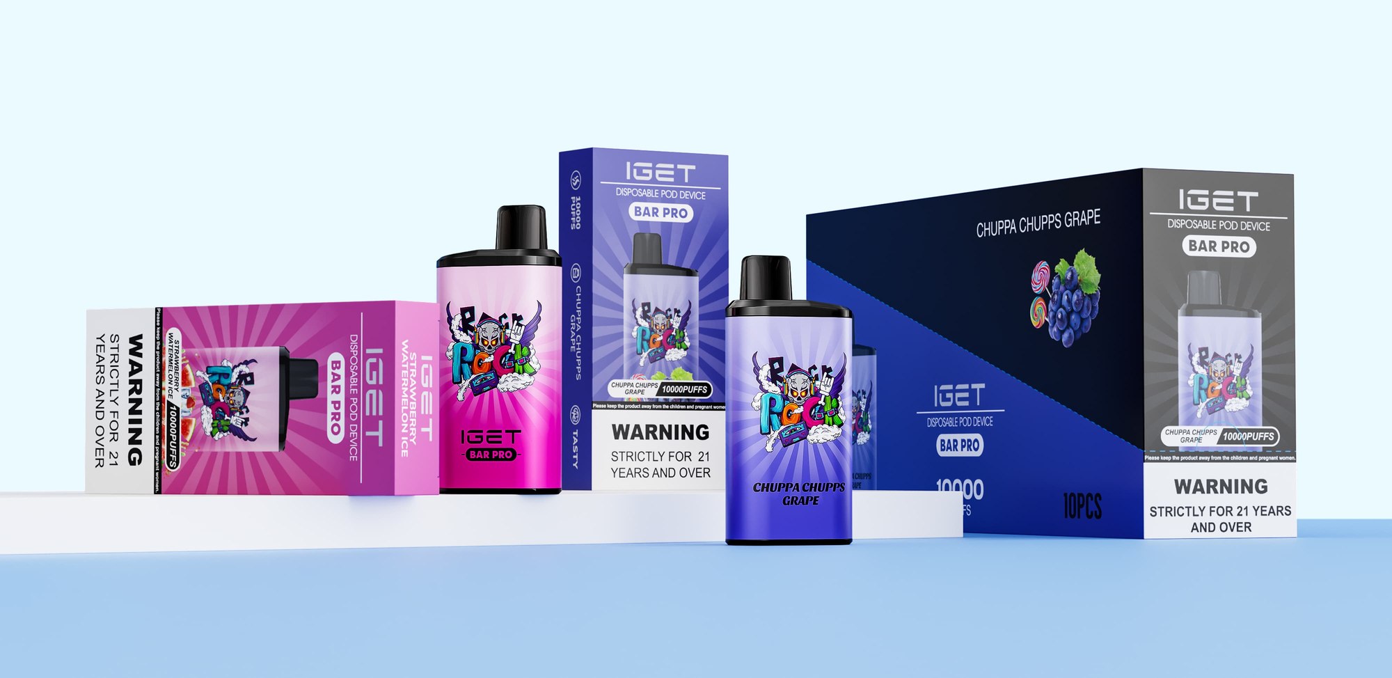 IGET BAR PRO product and packaging display
