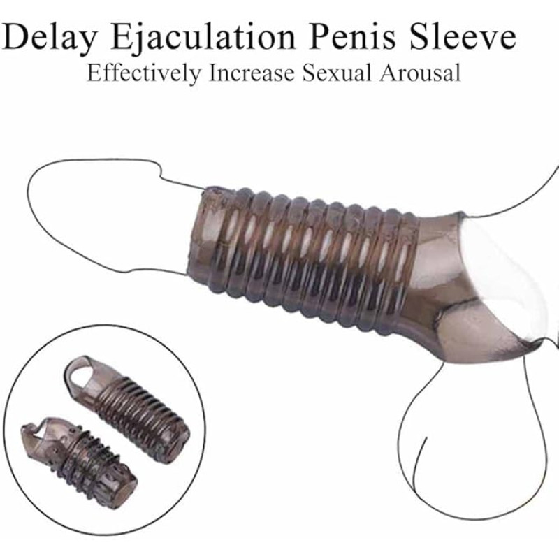 VIP23 2 reusable penis sleeves, delayed ejaculation, gentle silicone penis and real feeling for adults