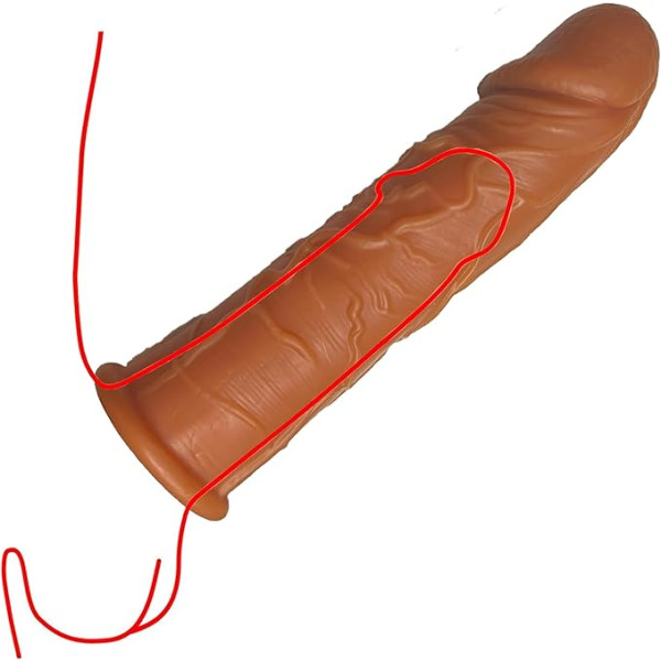 Vip24 7.2in 18cm Penis condom extension sleeve silicone realistic condom male sex toys couple